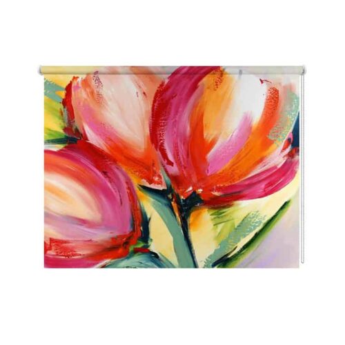 Rolgordijn Colourful tulip