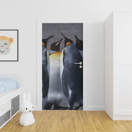 Deursticker Pinguin groep